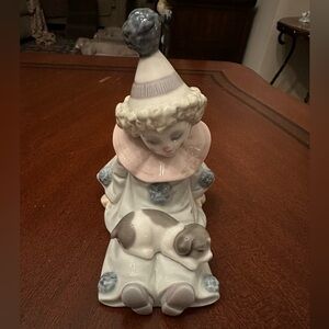 Lladro Clown with Puppy